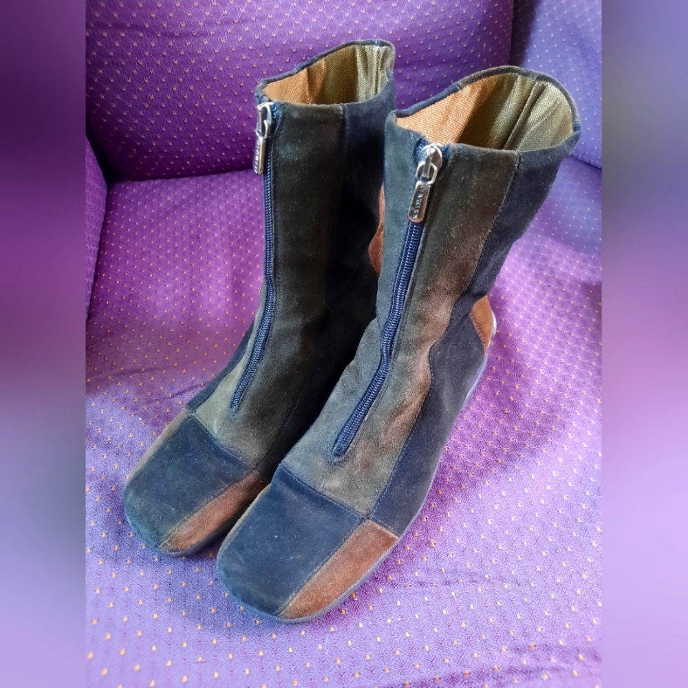 Aquatalia ~ Suede Patchwork Weatherproof Boots - image 1